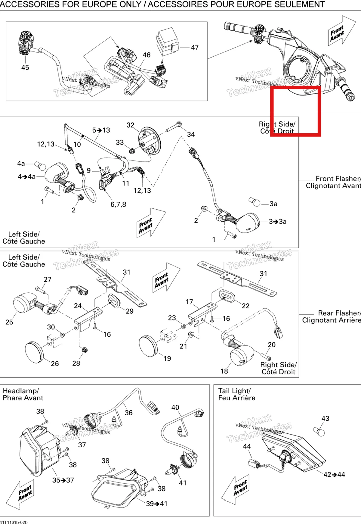 Деталь 710002358 на схеме узла 2011 Can-Am Outlander 400 EFI Electrical Accessories 2, Europe