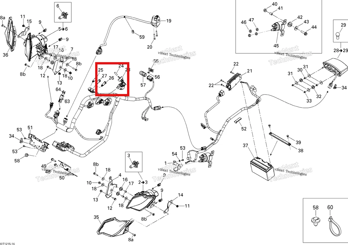 Деталь 710002526 на схеме узла 2015 Can-Am DS 450EFI STD Electrical System