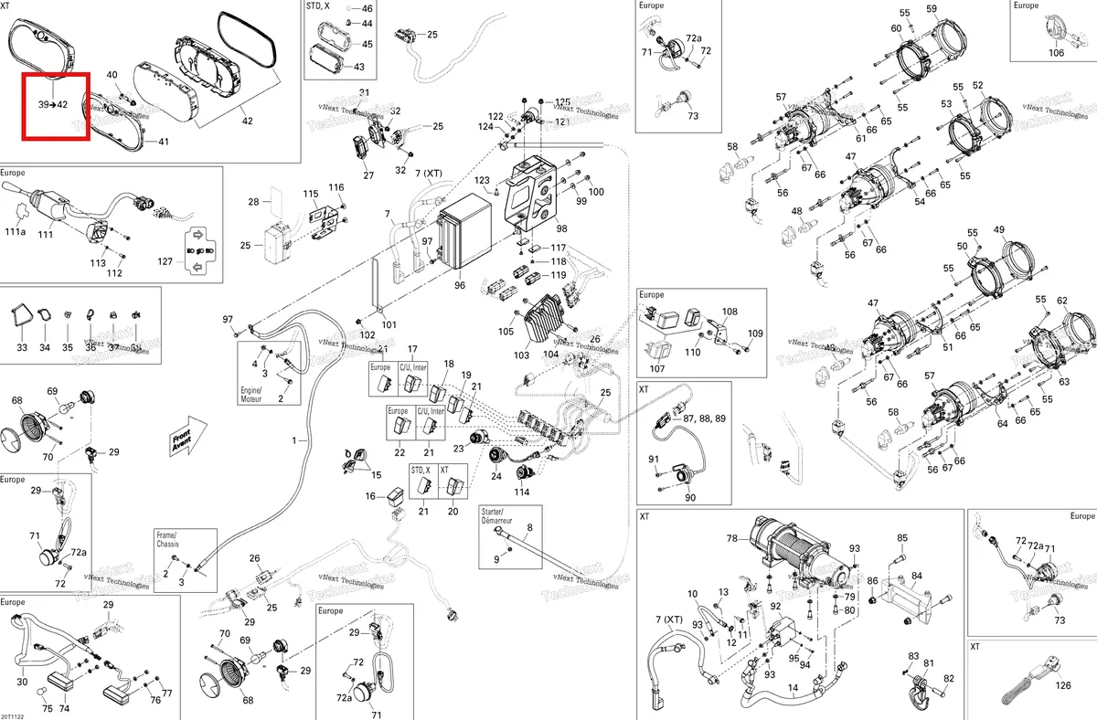 Деталь 710002533 на схеме узла 2011 Can-Am Commander 1000 Electrical System