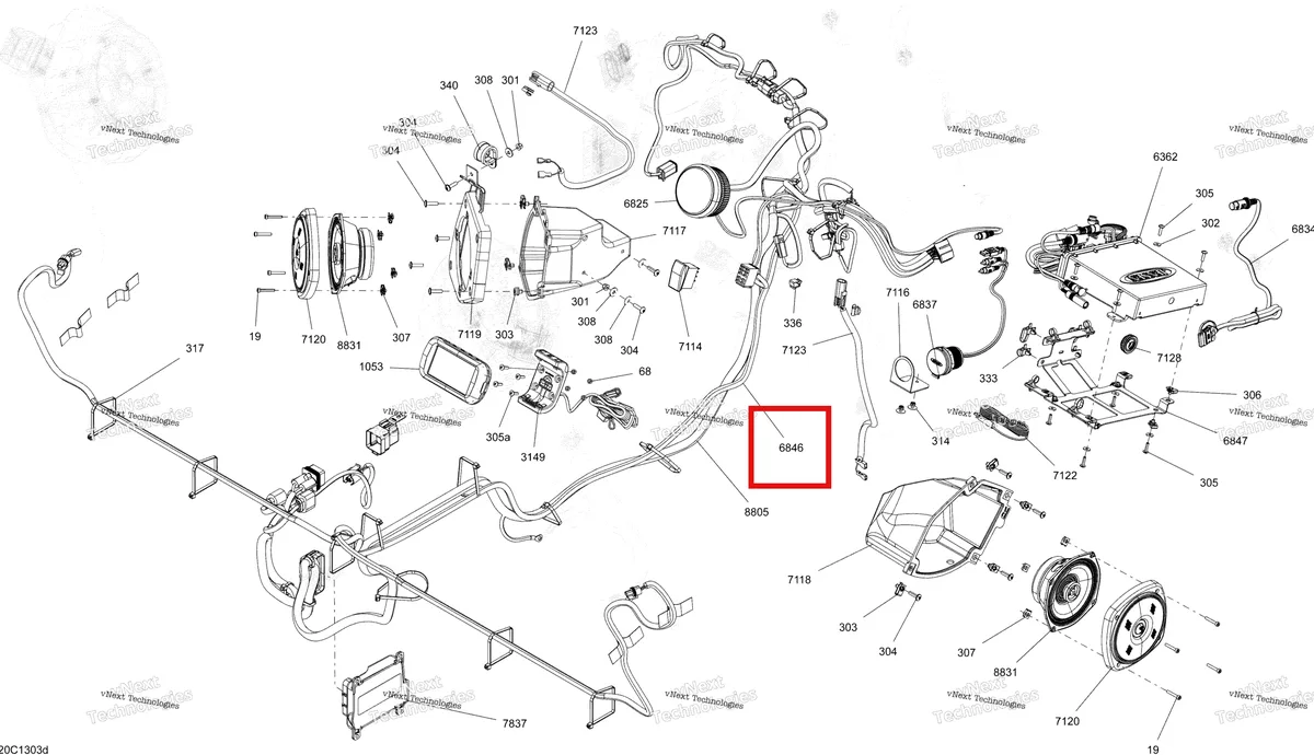 Деталь 710002553 на схеме узла 2013 Can-Am COMMANDER LTD 1000 Electrical System