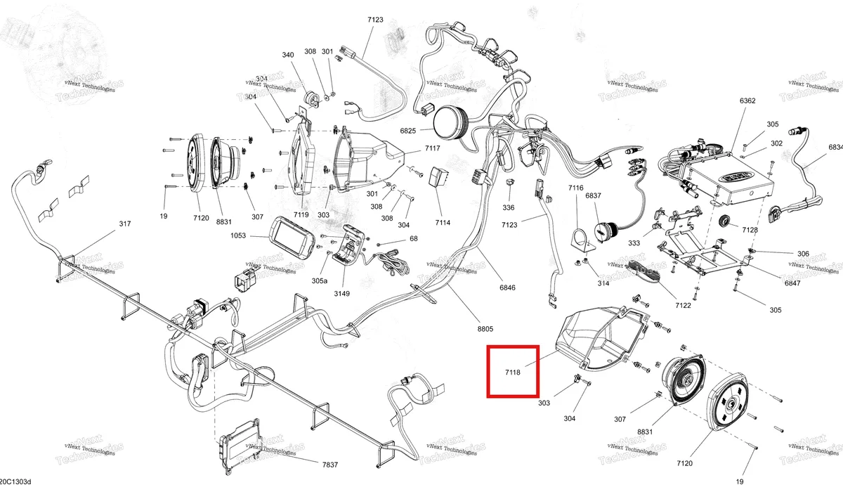 Деталь 710002787 на схеме узла 2013 Can-Am COMMANDER LTD 1000 Electrical System