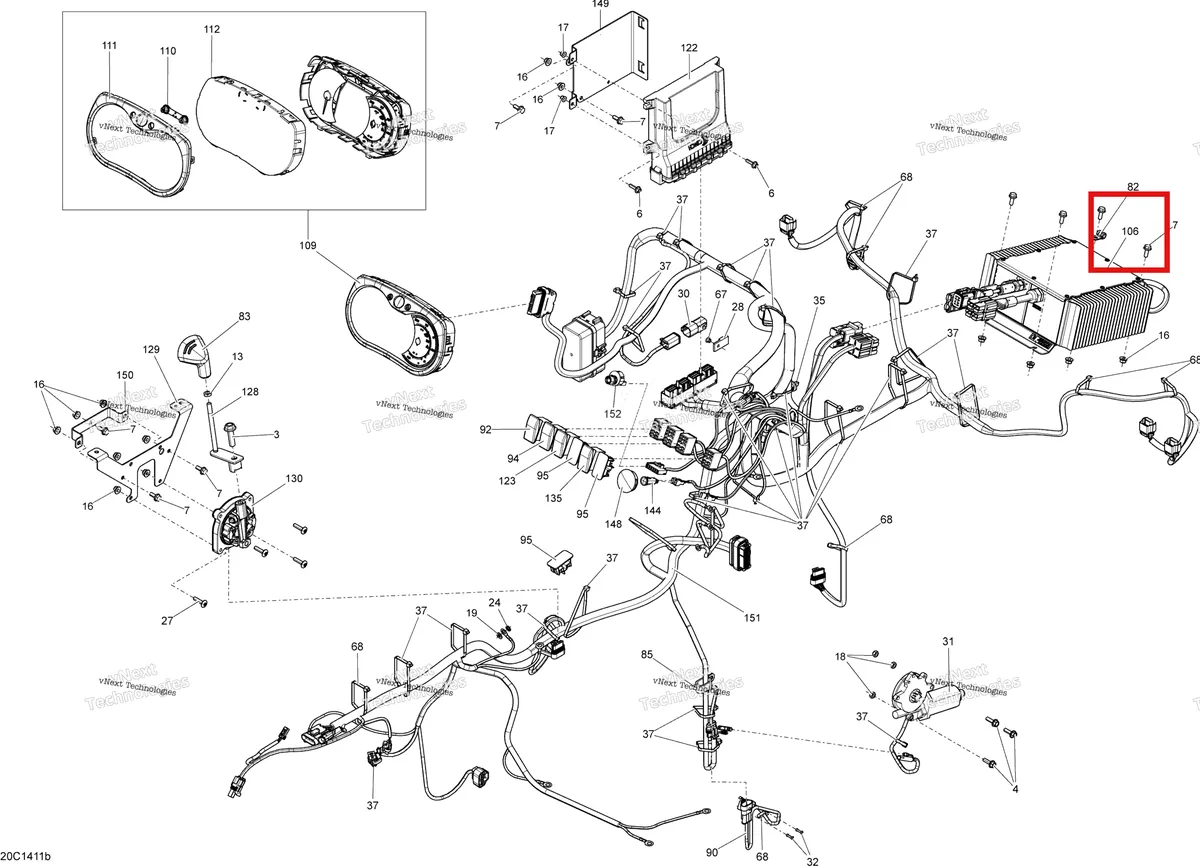 Деталь 710002805 на схеме узла Electrical System Main Harness