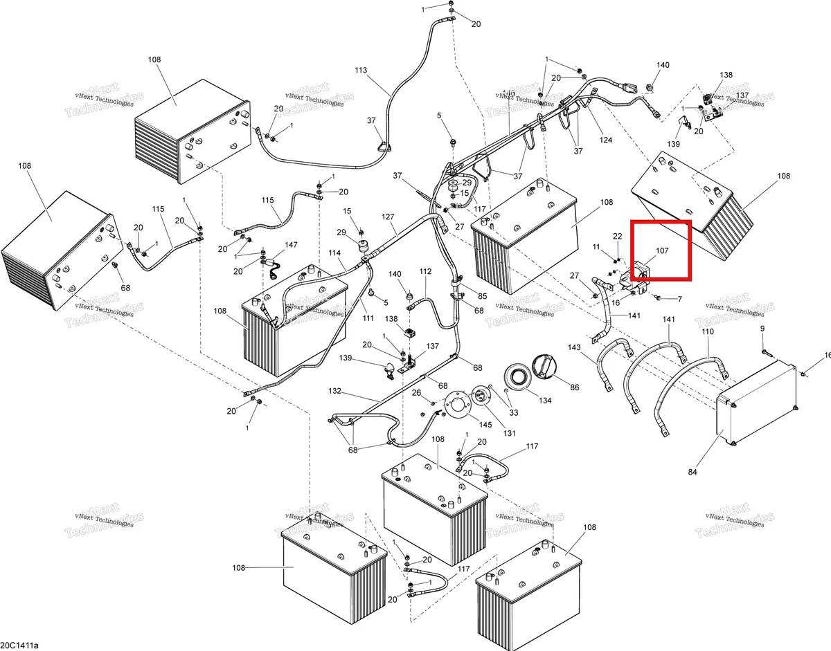 Деталь 710002807 на схеме узла Electrical System Batteries