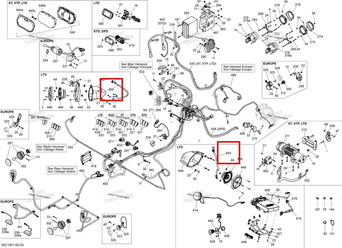 Деталь 710002833 на схеме узла 2015 Can-Am COMMMANDER 1000_LTD Electrical System