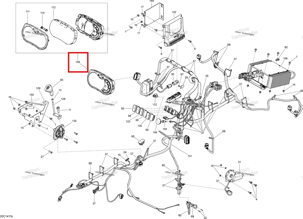 Деталь 710002864 на схеме узла Electrical System Main Harness