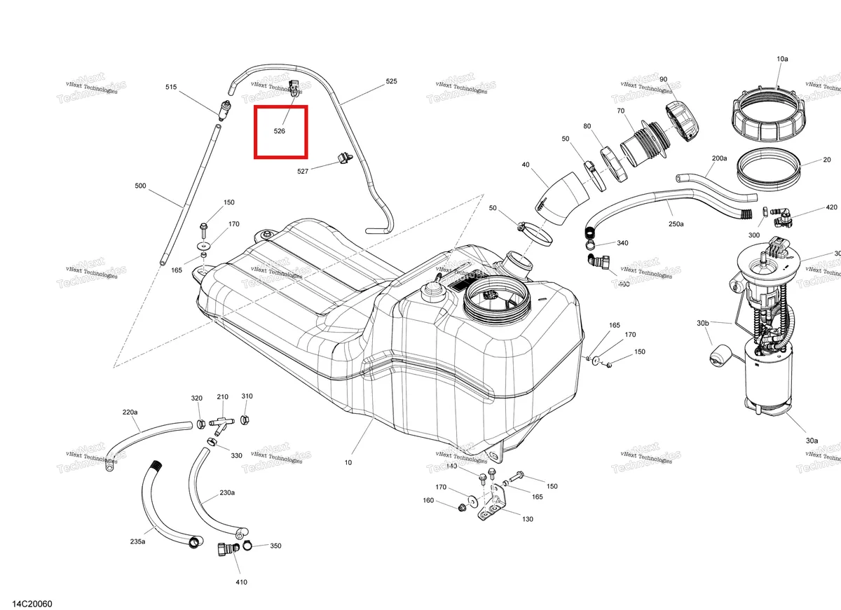 Деталь 710002896 на схеме узла 2020 Can-Am Maverick Sport 1000 - BASE Fuel - Base - No Evap
