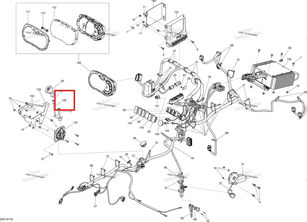 Деталь 710002929 на схеме узла Electrical System Main Harness