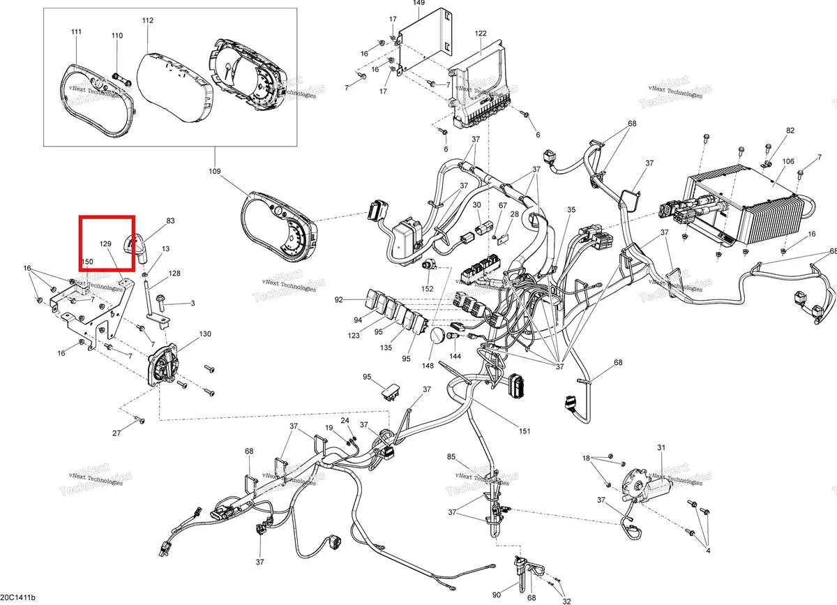Деталь 710002932 на схеме узла Electrical System Main Harness