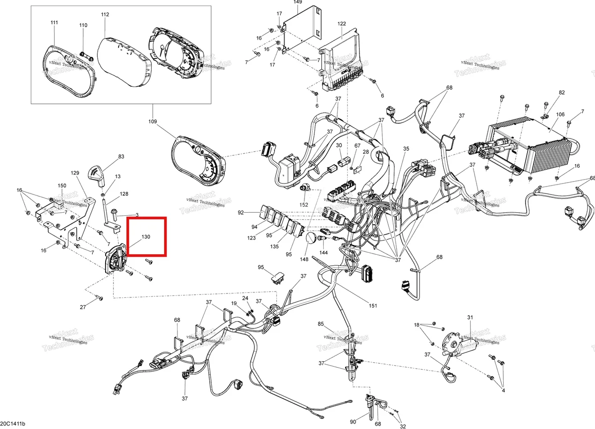 Деталь 710002933 на схеме узла Electrical System Main Harness