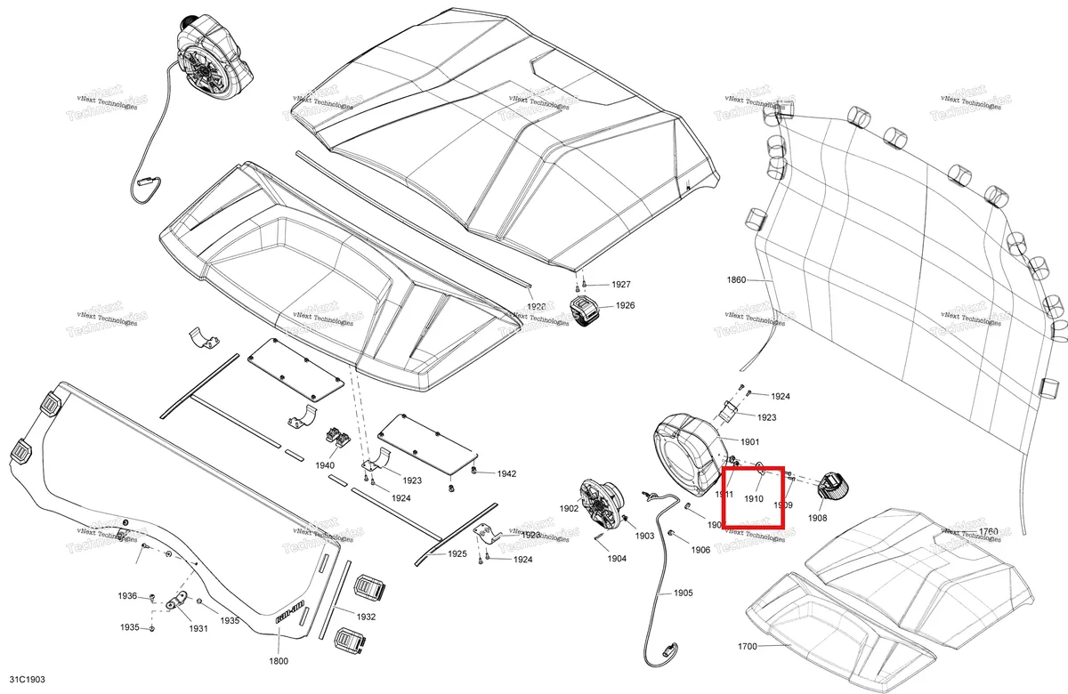 Деталь 710002946 на схеме узла 2019 Can-Am Commander 1000R EFI Body And Accessories - Accessories - Package Ltd