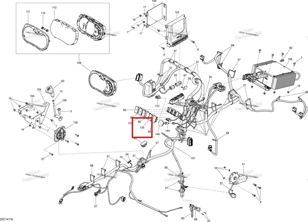 Деталь 710002958 на схеме узла Electrical System Main Harness
