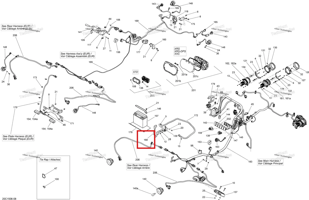 Деталь 710003123 на схеме узла 2015 Can-Am MAVERICK 1000_XXC Electrical System