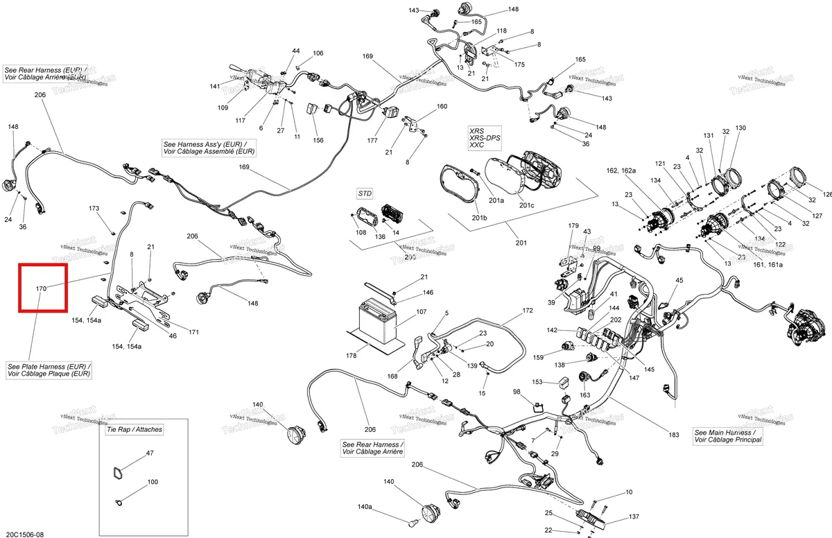 Деталь 710003128 на схеме узла 2015 Can-Am MAVERICK 1000_XXC Electrical System