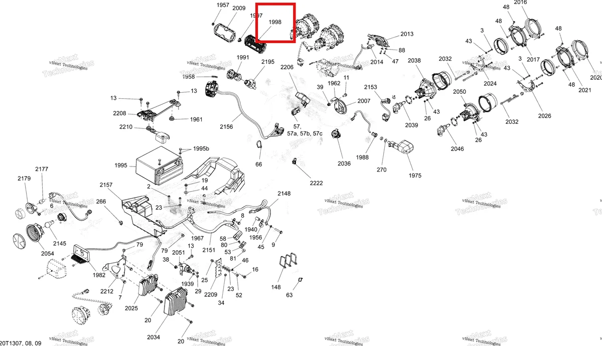 Деталь 710003288 на схеме узла 2013 Can-Am RENEGADE 500EFI STD Electrical System