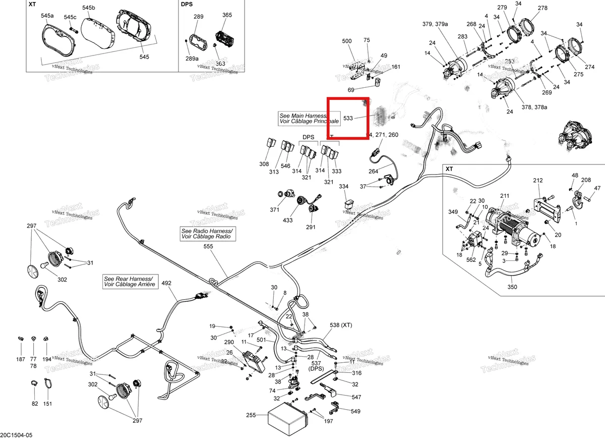 Деталь 710003343 на схеме узла 2015 Can-Am COMMANDER MAX 1000_DPS_XT Electrical System