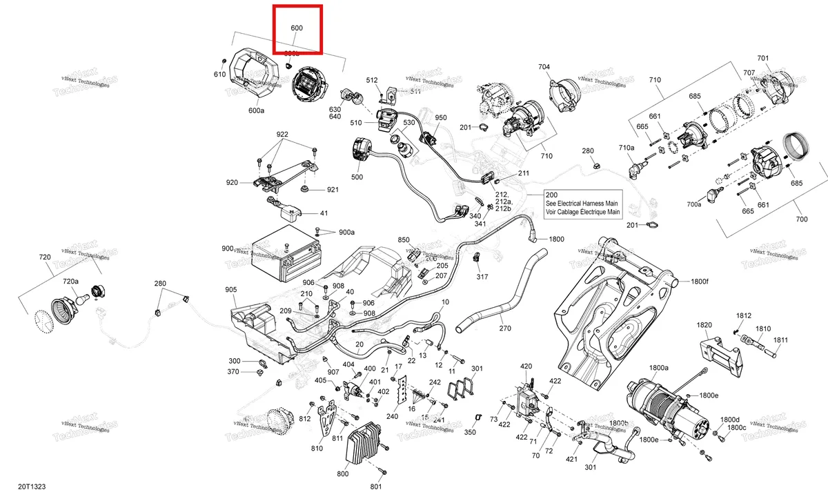 Деталь 710003405 на схеме узла 2013 Can-Am OUTLANDER 650EFI XMR Electrical System