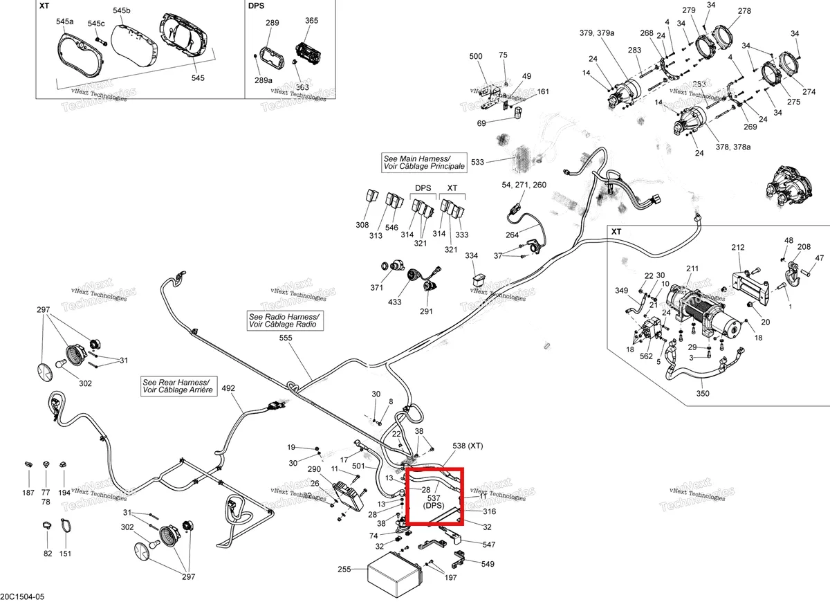 Деталь 710003440 на схеме узла 2015 Can-Am COMMANDER MAX 1000_DPS_XT Electrical System