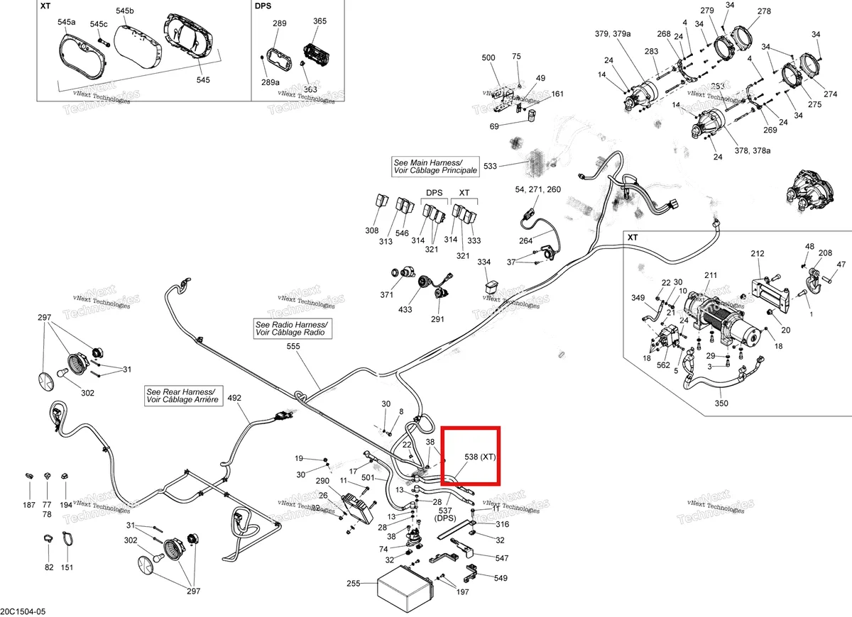 Деталь 710003441 на схеме узла 2015 Can-Am COMMANDER MAX 1000_DPS_XT Electrical System
