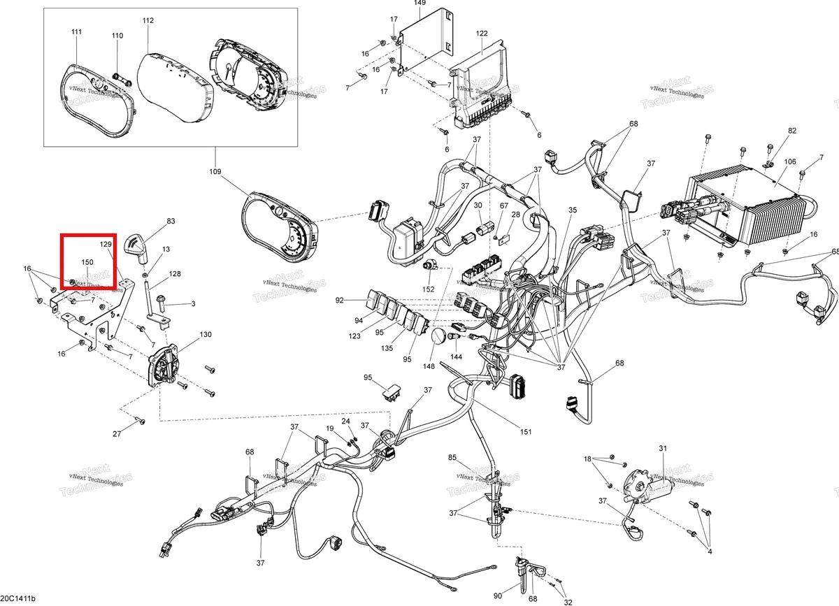 Деталь 710003451 на схеме узла Electrical System Main Harness