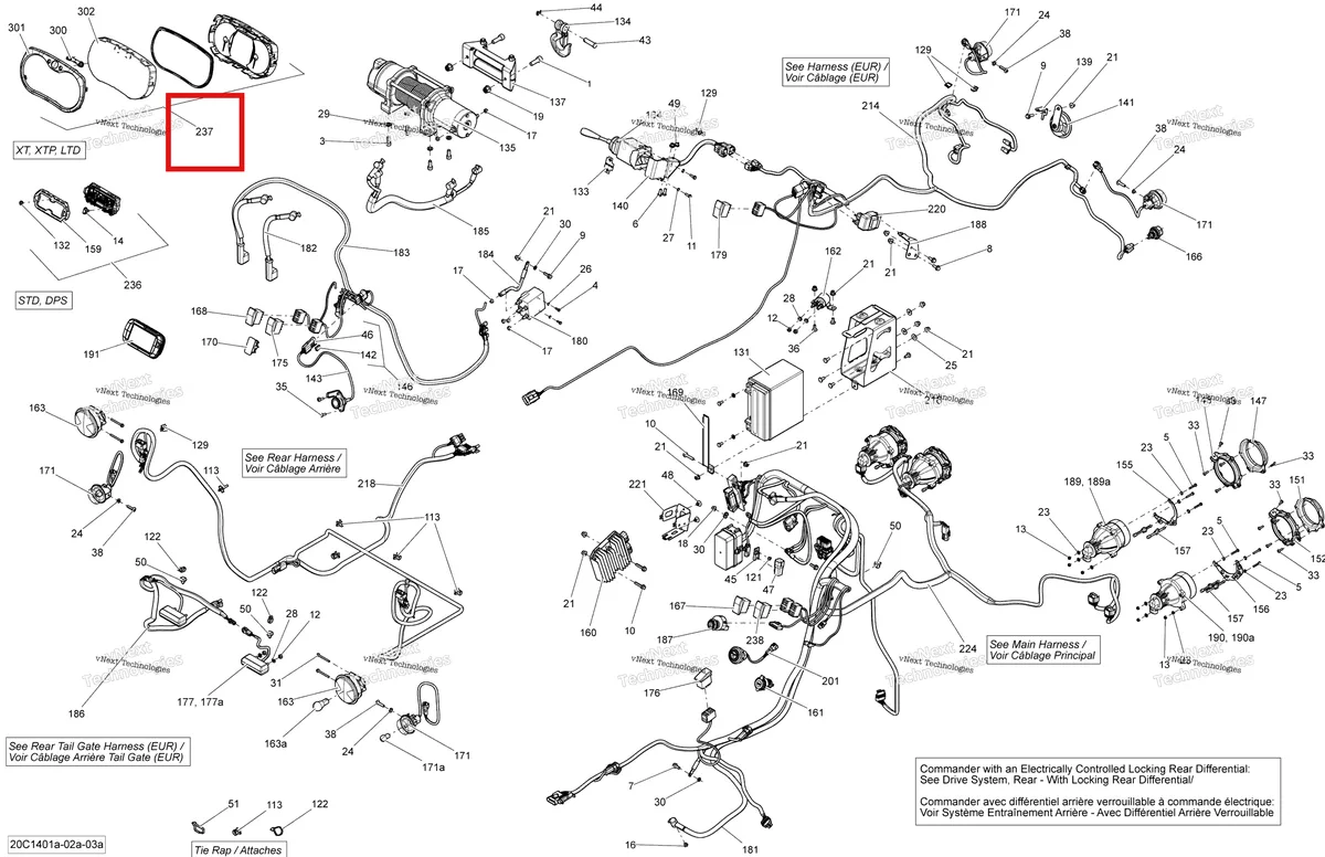 Деталь 710003532 на схеме узла 2014 Can-Am COMMANDER 1000 STD, DPS, XT, XT-P Electrical System All Models