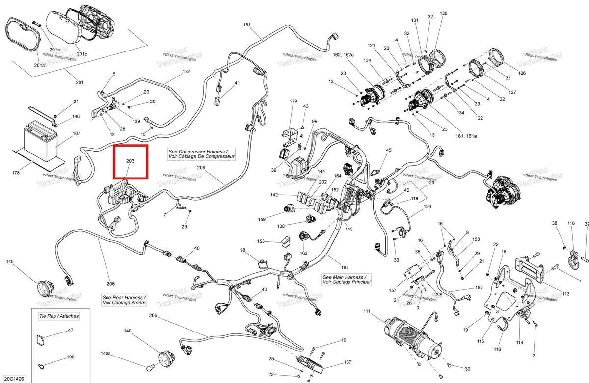 Деталь 710003571 на схеме узла 2014 Can-Am MAVERICK 1000_XMR Electrical System