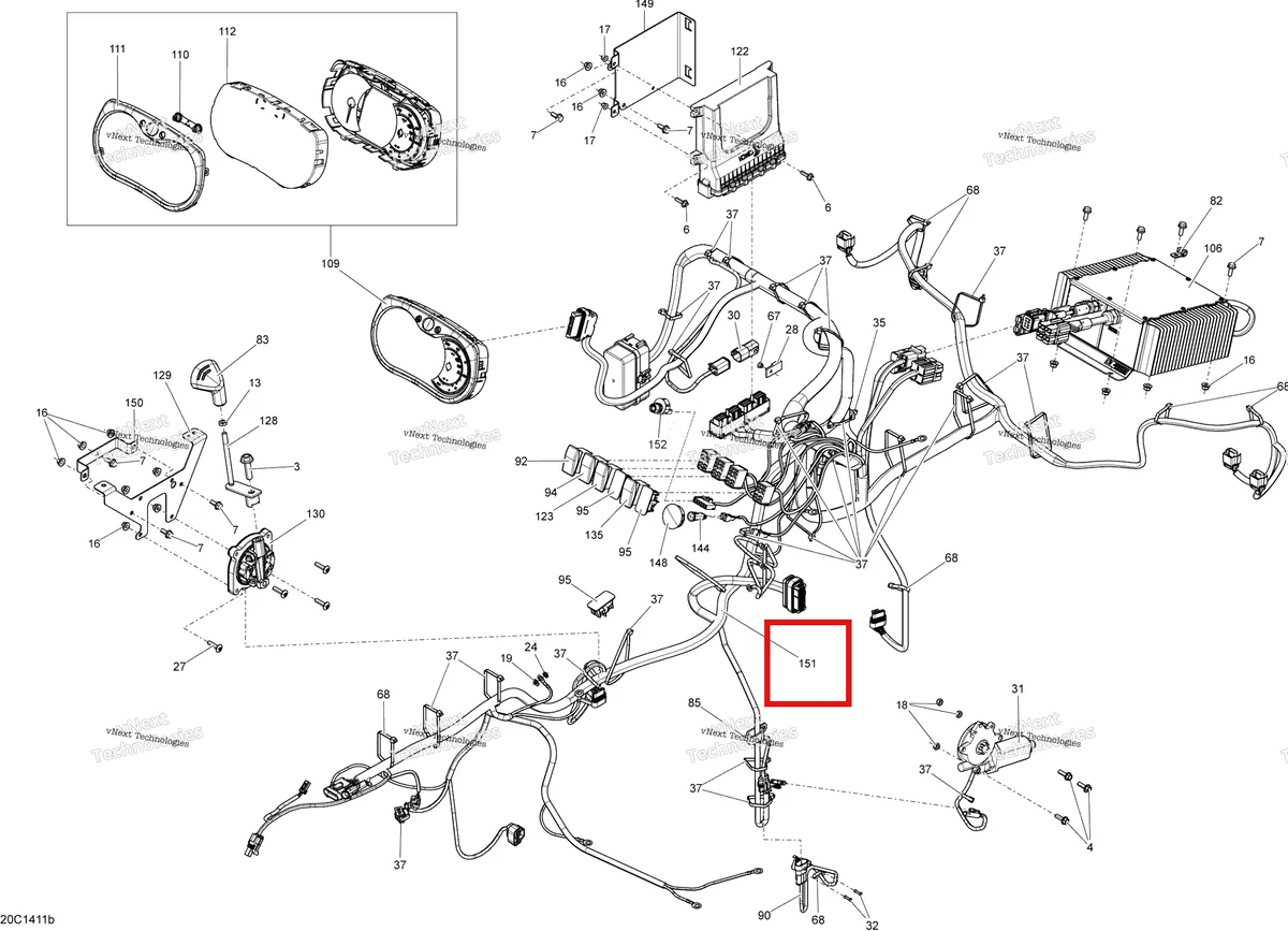 Деталь 710003770 на схеме узла Electrical System Main Harness