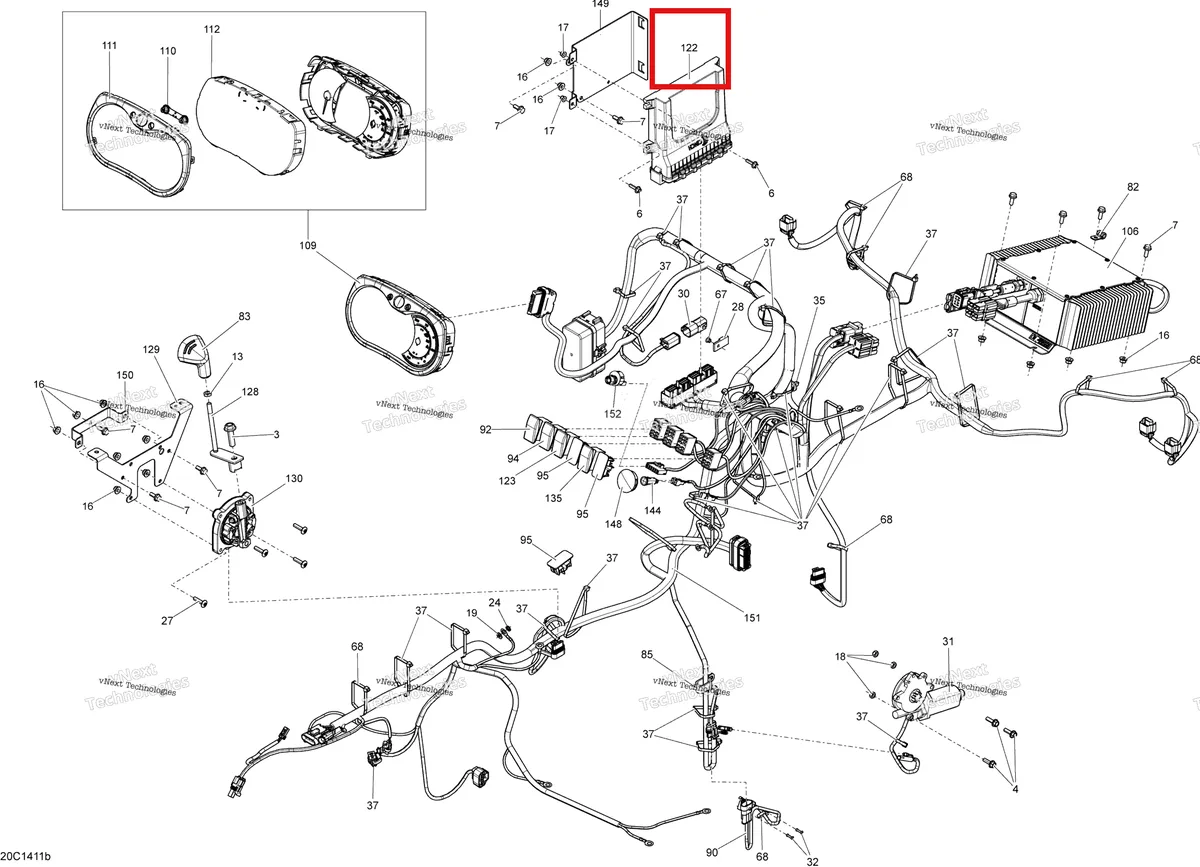 Деталь 710003777 на схеме узла Electrical System Main Harness