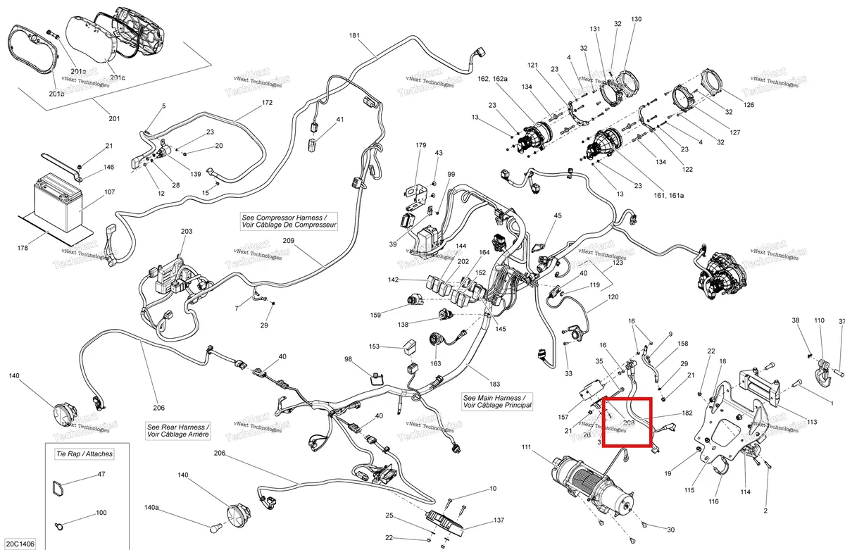 Деталь 710003827 на схеме узла 2014 Can-Am MAVERICK 1000_XMR Electrical System