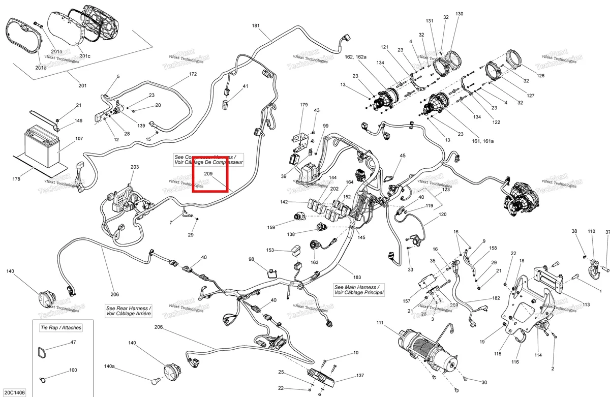 Деталь 710003839 на схеме узла 2014 Can-Am MAVERICK 1000_XMR Electrical System