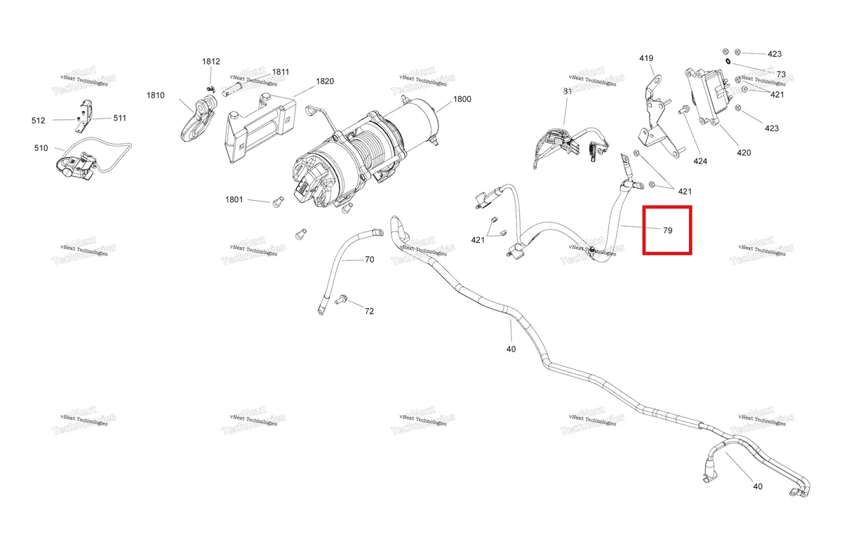 Деталь 710004378 на схеме узла 2019 Can-Am OUTLANDER MAX 1000 EFI - T3 Electrical - Winch