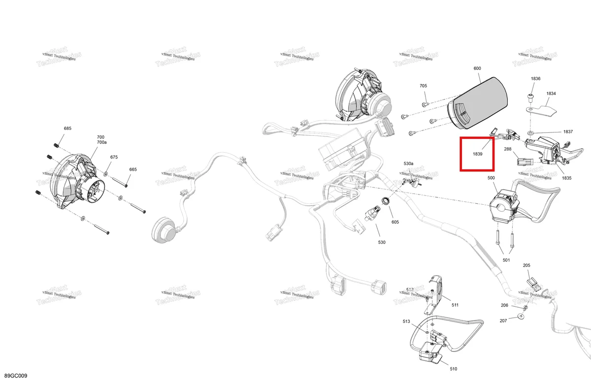 Деталь 710004567 на схеме узла 2023 Can-Am Outlander 570 EFI - Mossy Oak Edition Electric - Front Section