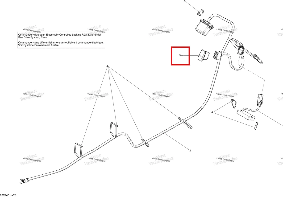 Деталь 710004581 на схеме узла 2015 Can-Am COMMANDER 1000_STD_DPS_XT_XTP Electrical System - With Locking Rear Differential