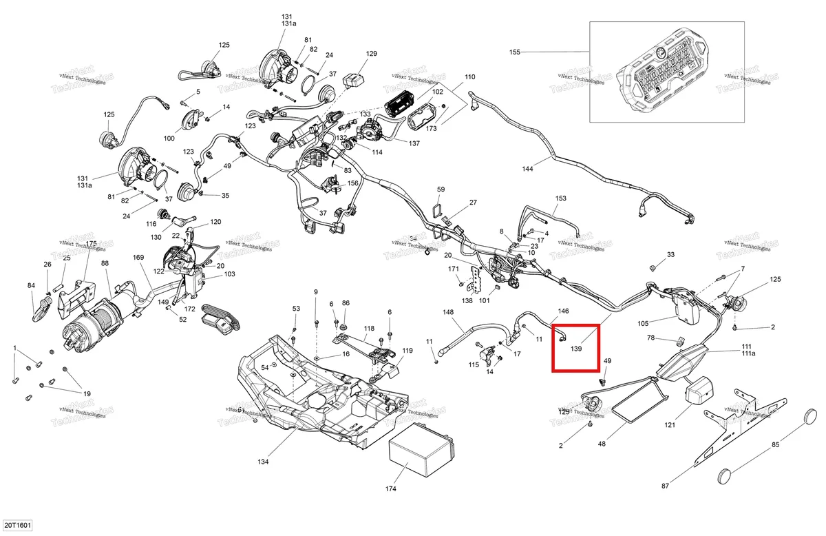 Деталь 710004595 на схеме узла 2016 Can-Am Outlander L - 570 EFI - XMR Package Electrical System - All Models