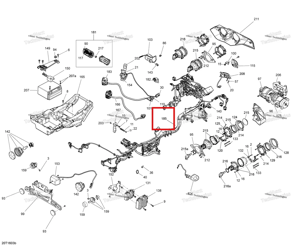 Деталь 710004619 на схеме узла 2016 Can-Am RENEGADE Electrical System