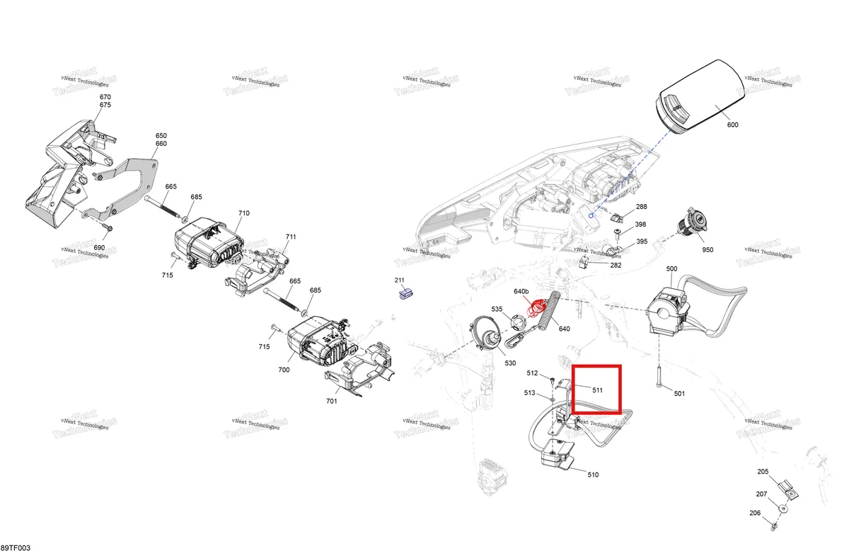 Деталь 710004670 на схеме узла 2026 Can-Am RENEGADE - 4X4 - XMR - 1000R EFI - 5UTA - Hyper Silver Electric - Front Section