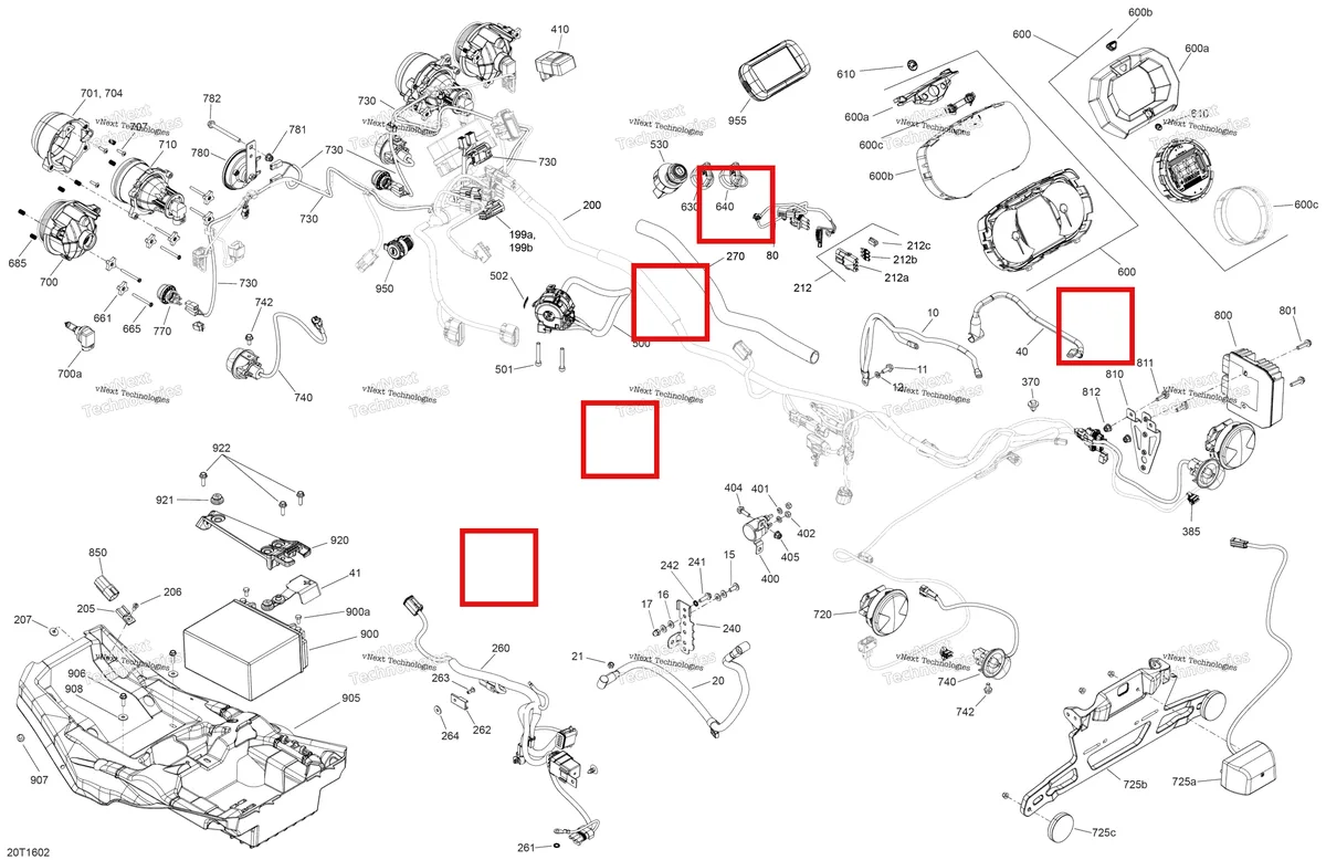 Деталь 710004842 на схеме узла 2016 Can-Am Outlander - 570 EFI Electrical All Models