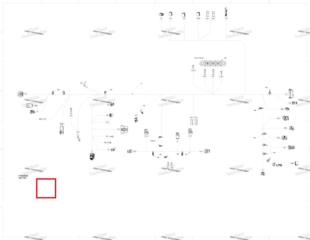 Деталь 710004974 на схеме узла 2017 Can-Am TRAXTER HD5 Electrical Harness - 710005530_710005531