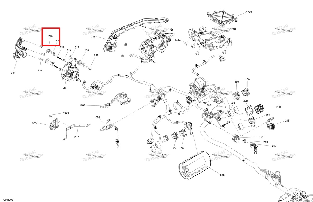 Деталь 710005097 на схеме узла 2022 Can-Am Maverick Turbo RR - DS - CE Electric - Front Section