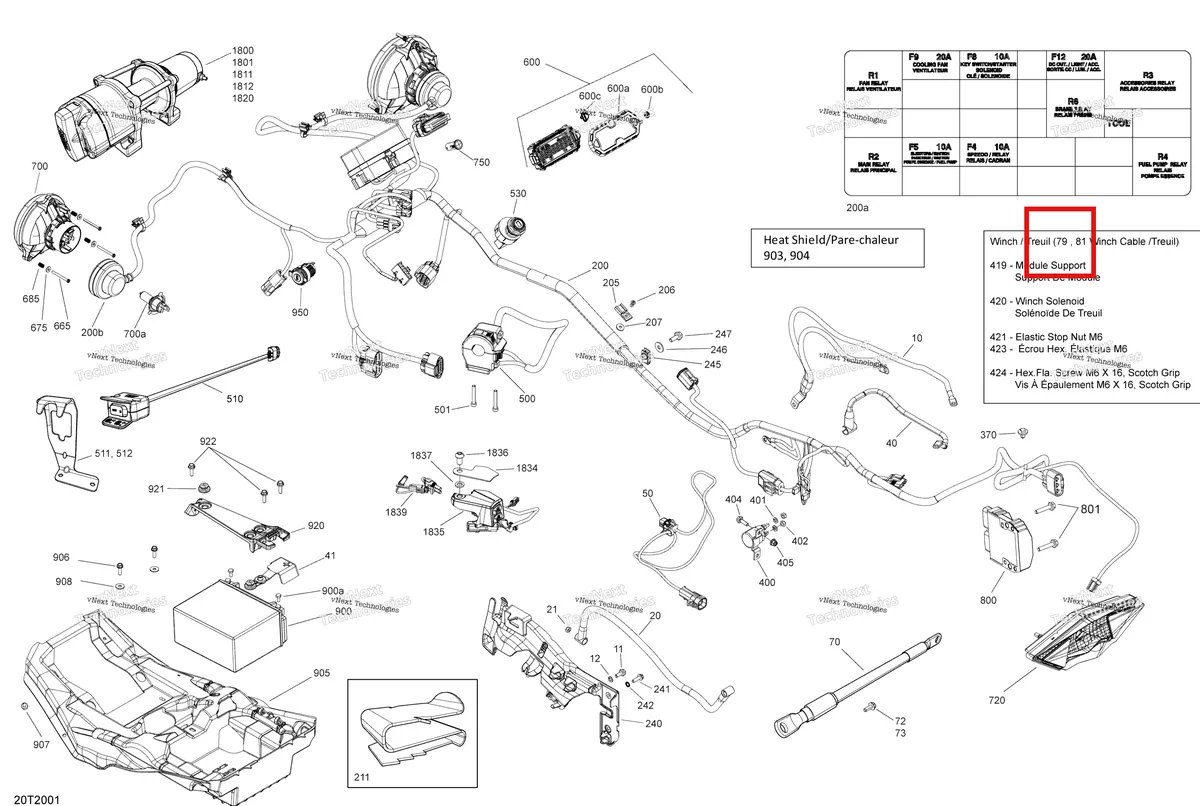 Деталь 710005164 на схеме узла 2020 Can-Am Outlander 450 EFI Electrical System