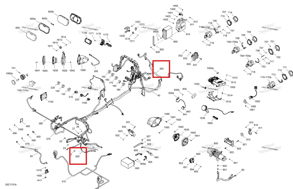 Деталь 710005230 на схеме узла 2017 Can-Am Commander - Commander Max Electrical System - Package Ltd