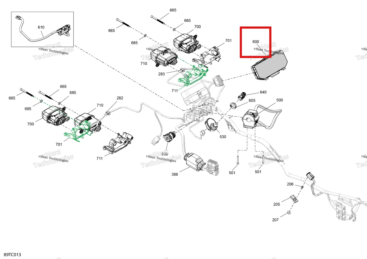 Деталь 710005253 на схеме узла 2023 Can-Am Outlander 1000R EFI - XXC Electric - Front Section