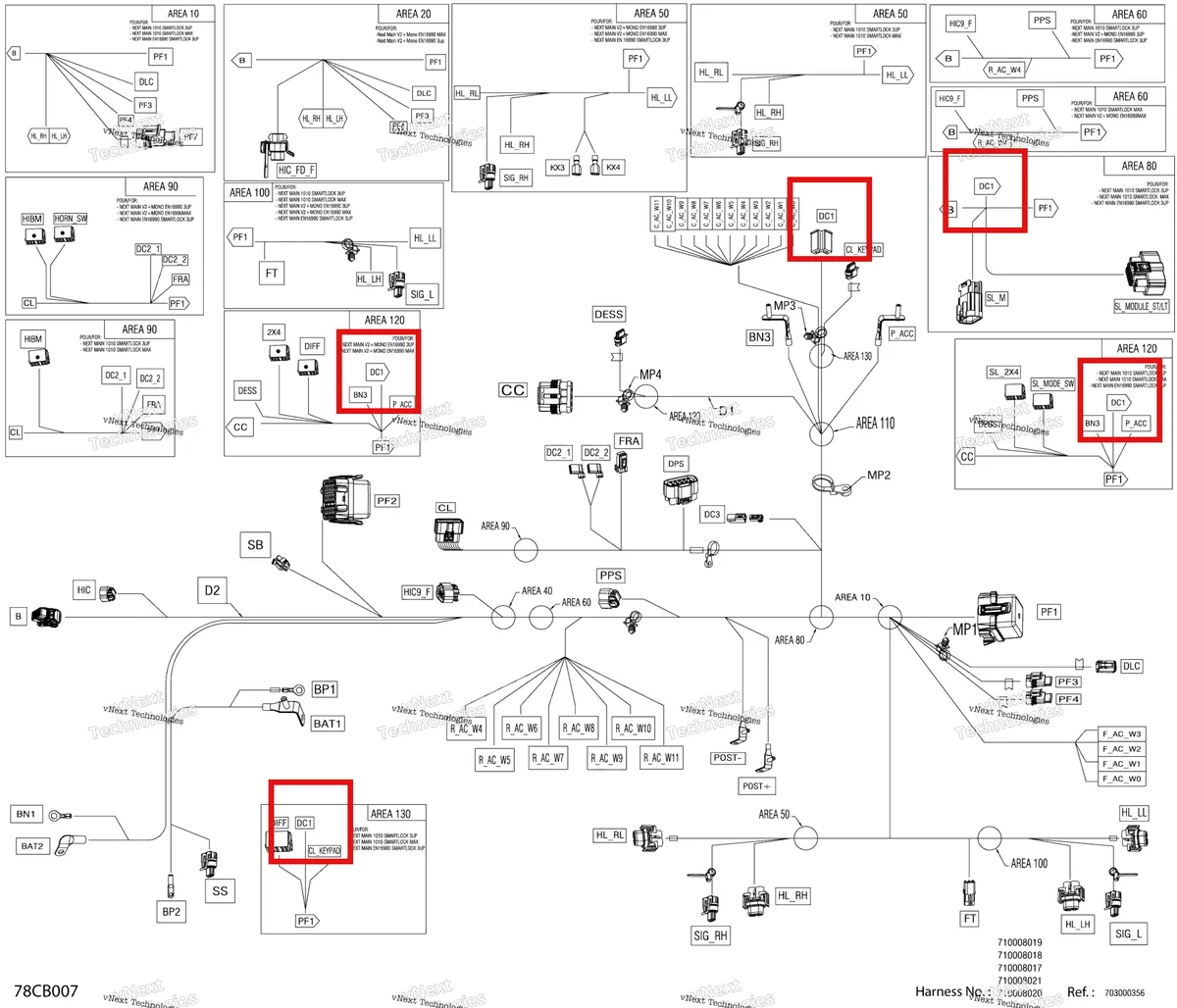 Деталь 710005518 на схеме узла 2022 Can-Am Traxter HD9 - DPS - CE Electric - Main Harness - 710008017