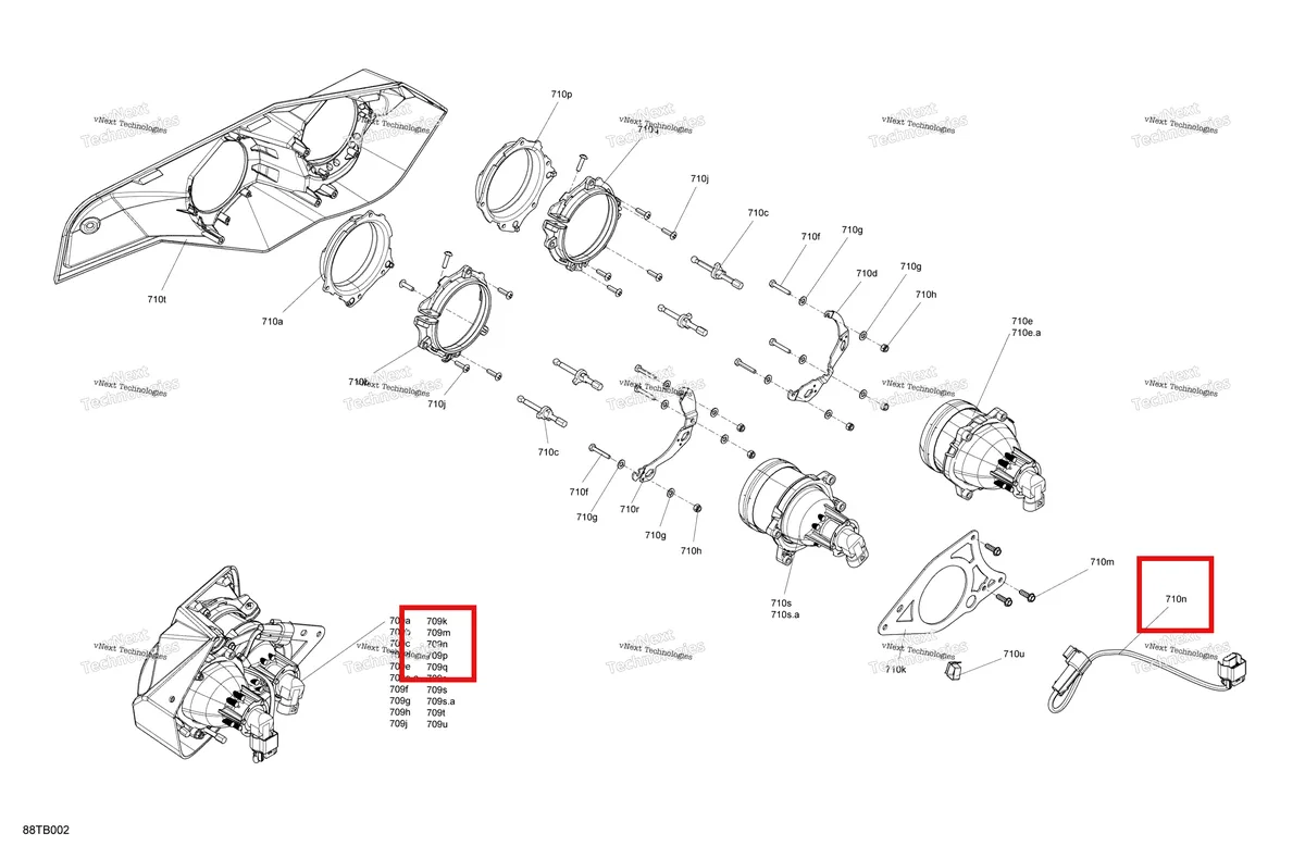 Деталь 710005944 на схеме узла 2022 Can-Am Renegade 1000R EFI - XXC - CE Electric - Headlights