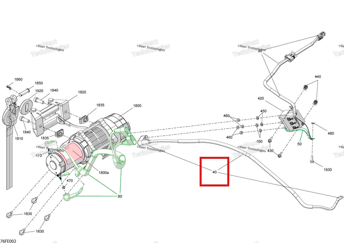 Деталь 710006292 (Соленоид силовой трос Can-Am Outlander 4x4 XT 1000R (2025) (710006292)) на схеме узла 2025 Can-Am OUTLANDER - 4X4 - XT - 700 - 1GSA - Platinum Silver Satin Electric - Winch