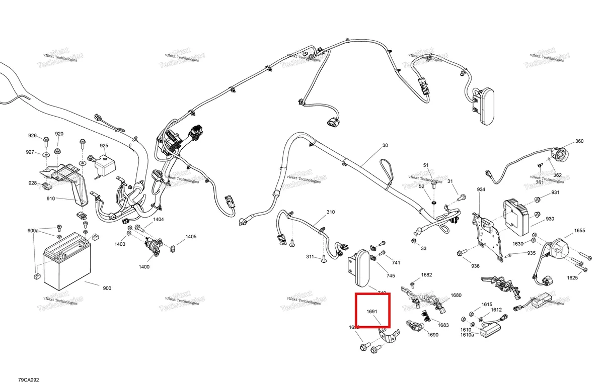 Деталь 710006452 на схеме узла 2021 Can-Am Maverick Sport 1000R - XXC Electric - Rear System