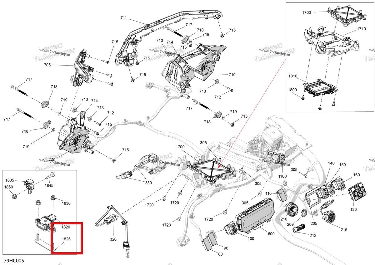 Деталь 710006456 на схеме узла 2023 Can-Am Maverick Turbo RR - XRS Smart Shock Electric - Front Section