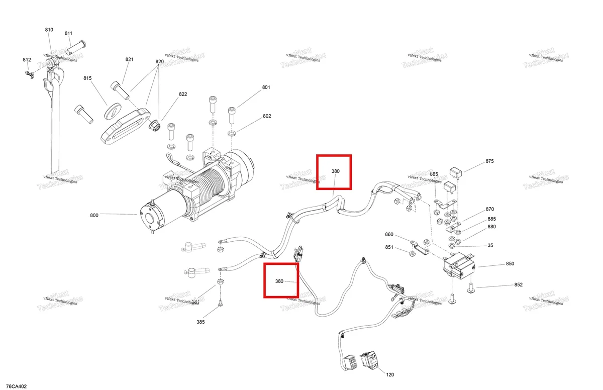 Деталь 710006653 на схеме узла 2021 Can-Am Traxter HD10 - XT - CE Electric - Winch
