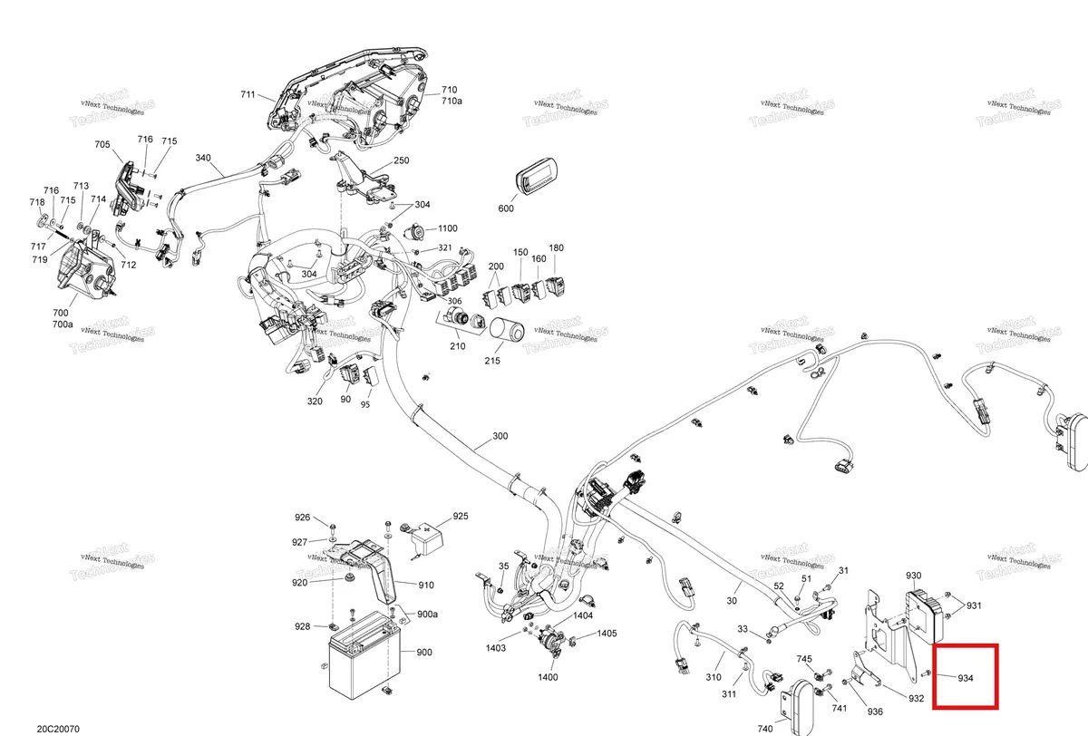 Деталь 710006656 на схеме узла 2020 Can-Am Maverick Sport 1000R - DPS Electrical System