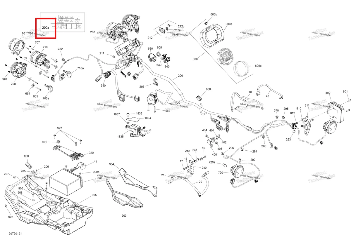 Деталь 710006657 на схеме узла 2020 Can-Am Outlander 650 EFI - STD DPS XT HUNTING Electrical System