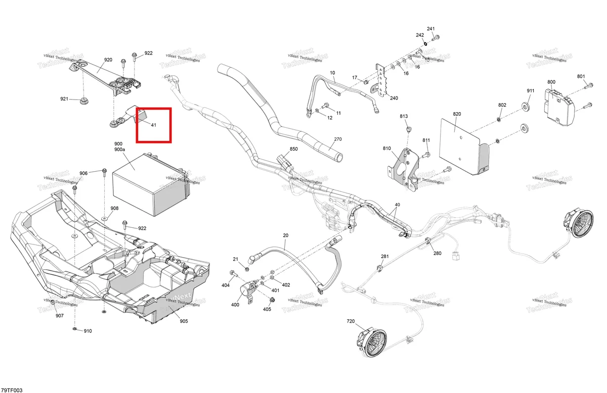 Деталь 710006729 на схеме узла 2026 Can-Am RENEGADE - 4X4 - XMR - 1000R EFI - 5UTA - Hyper Silver Electric - Rear Section